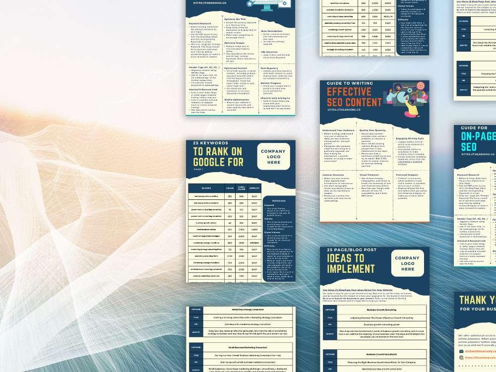 Pages of our SEO Starter Kit